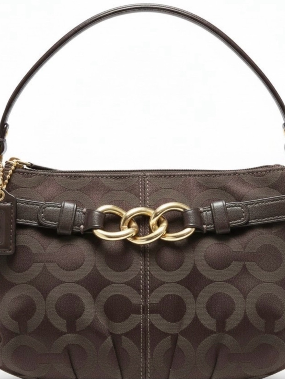Coach Brooke Brown/Brass Signature Wristlet
